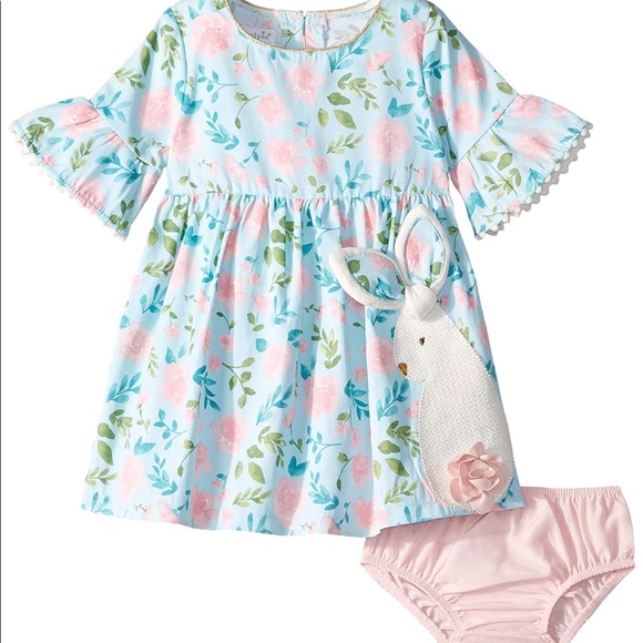 New Mud Pie floral Easter bunny🐰 rabbit 🐇 dress - Picture 3 of 7